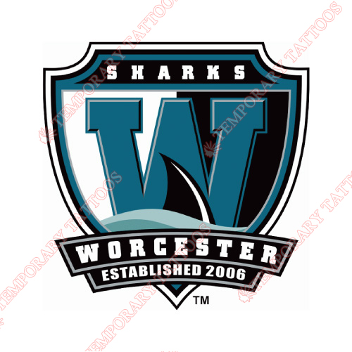 Worcester Sharks Customize Temporary Tattoos Stickers NO.9208